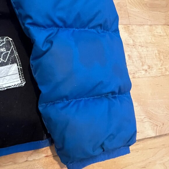 The North Face Boys Blue 550 Fill Goose Down Zip Up Jacket Coat Puffer LG 14/16 - Picture 8 of 8